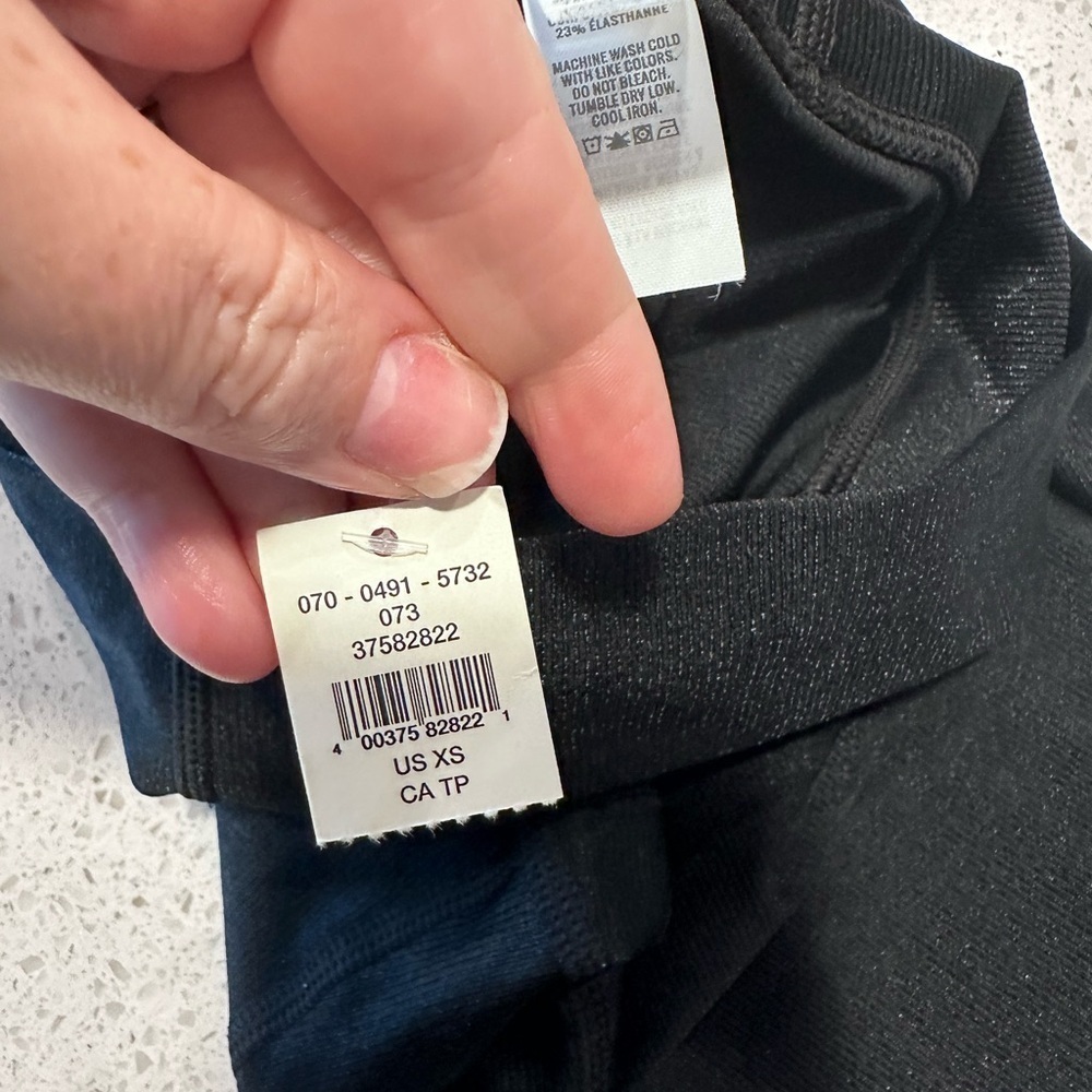 AERIE Ribbed Shine High Waisted Legging NWT Black Size XS - Picture 8 of 8